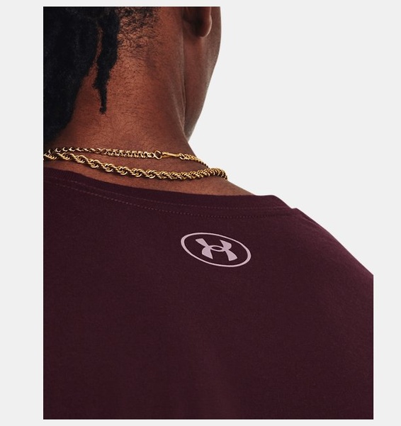 Bordo Erkek UA Big Logo Fill Kısa Kollu T-shirt