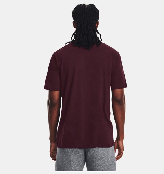 Bordo Erkek UA Big Logo Fill Kısa Kollu T-shirt