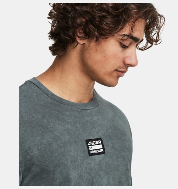 Gri Erkek UA Elevated Core Wash Kısa Kollu