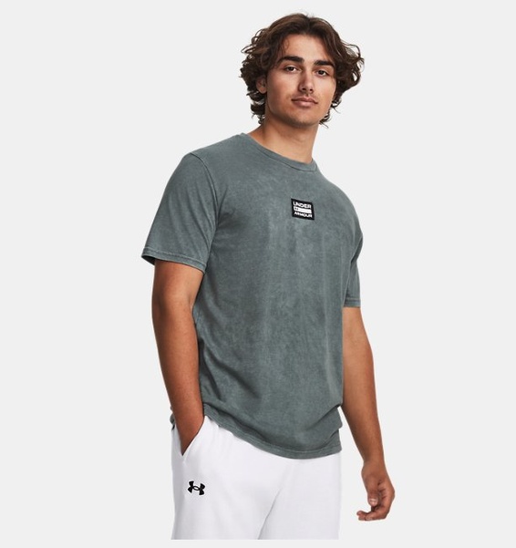 Gri Erkek UA Elevated Core Wash Kısa Kollu