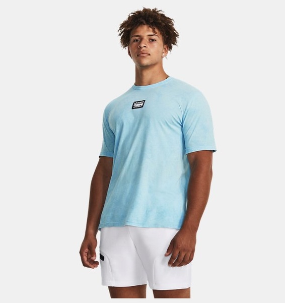 Mavi Erkek UA Elevated Core Wash Kısa Kollu T-shirt