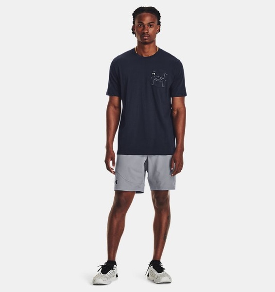 Lacivert Erkek UA Elevated Core Pocket Kısa Kollu