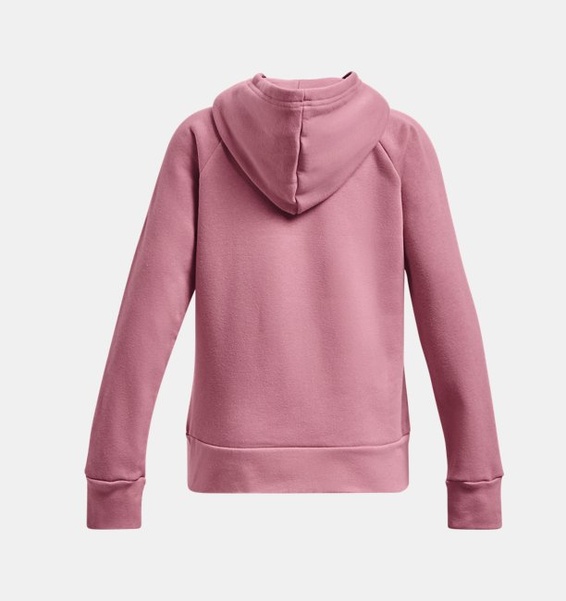 Pembe Kız Çocuk UA Rival Fleece Big Logo Kapüşonlu Üst