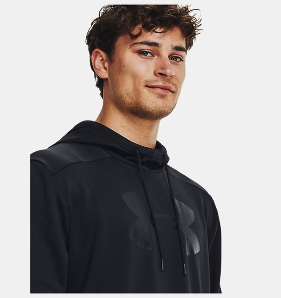 Siyah Erkek UA Armour Fleece Big Logo HD Sweatshirt
