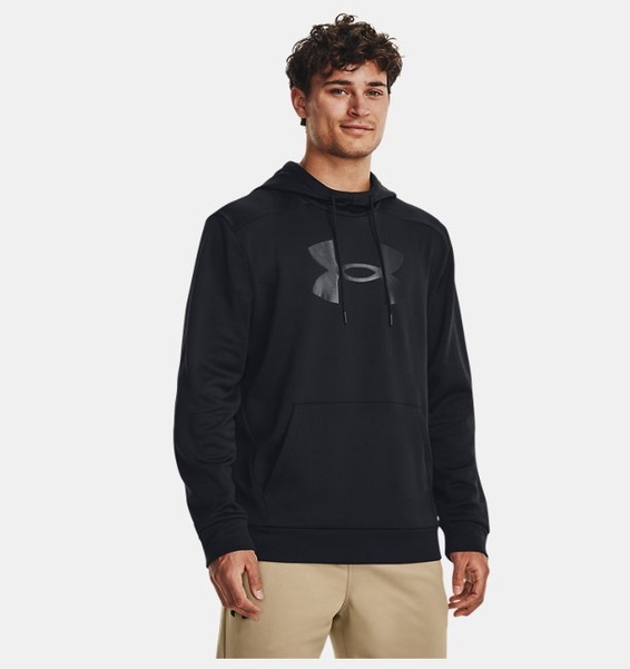 Siyah Erkek UA Armour Fleece Big Logo HD Sweatshirt