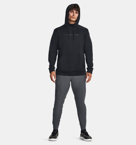 Siyah Erkek Armour Fleece® Graphic Kapüşonlu Üst