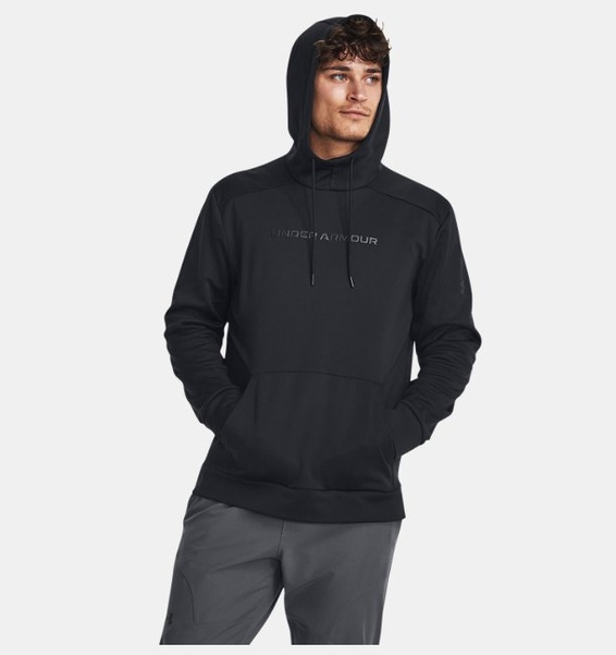 Siyah Erkek Armour Fleece® Graphic Kapüşonlu Üst