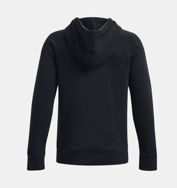 Siyah Erkek Çocuk UA Rival Fleece Kapüşonlu Üst