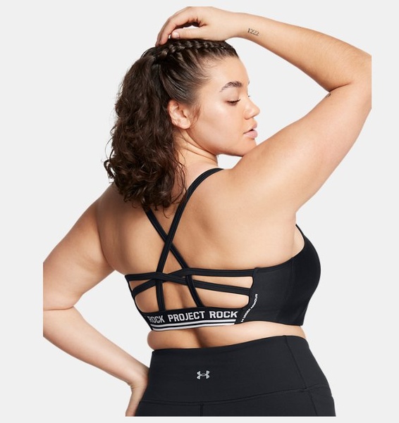 Siyah Kadın Project Rock All Train Crossback Sütyen