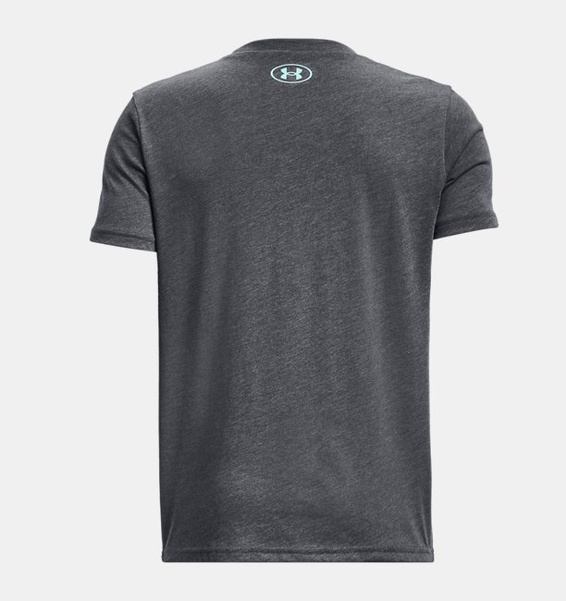 Gri Çocuk UA Logo Wordmark Kısa Kollu T-shirt