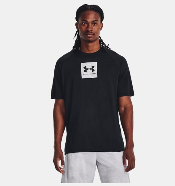 Siyah Erkek UA Tech™ Baskılı Fill Kısa Kollu T-shirt