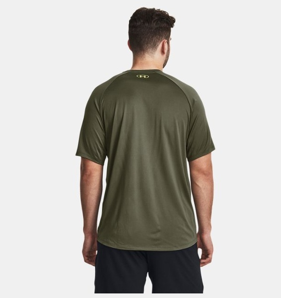 Haki Erkek UA Tech™ Baskılı Fill Kısa Kollu T-shirt