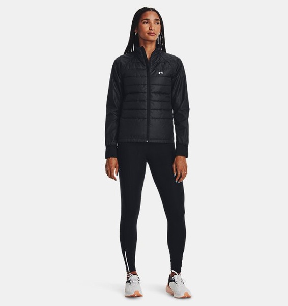 Siyah Kadın UA Storm Insulated Run Hibrit Mont