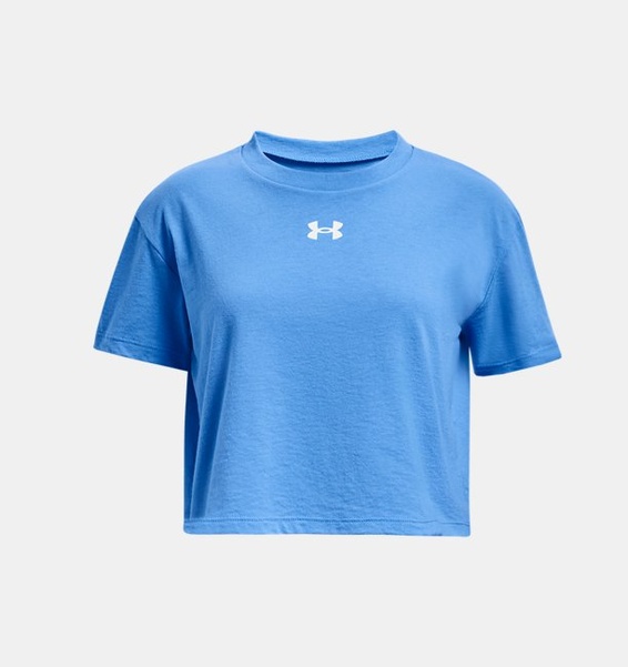 Mavi Çocuk UA Crop Sportswear Kısa Kollu Tişört