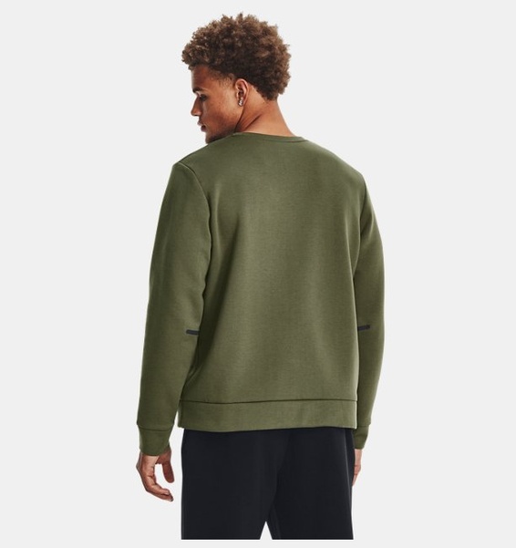 Haki Erkek UA Unstoppable Fleece Bisiklet Yaka