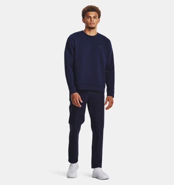 Lacivert Erkek UA Unstoppable Fleece Bisiklet Yaka
