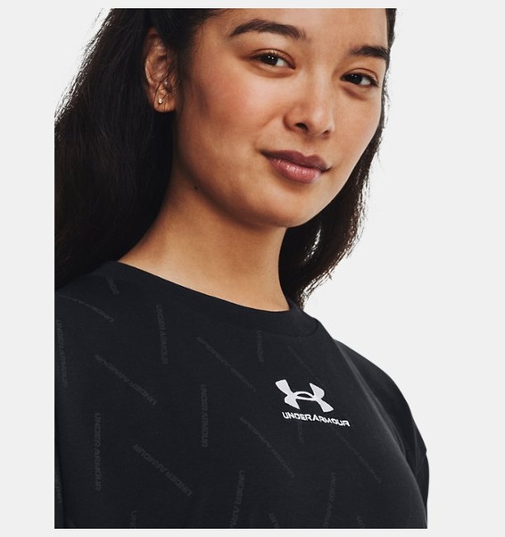 Siyah Kadın UA Extended Kısa Kollu T-shirt