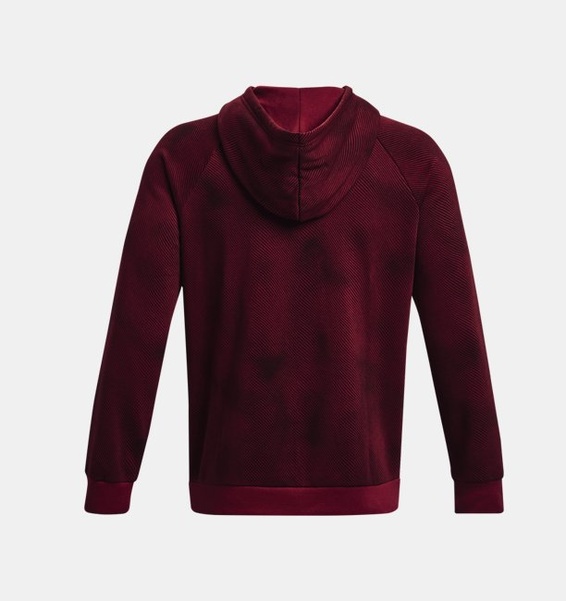 Bordo Erkek UA Rival Fleece Baskılı Kapüşonlu Üst