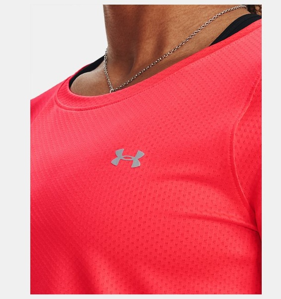 Pembe Kadın UA Tech Mesh Kısa Kollu T-shirt