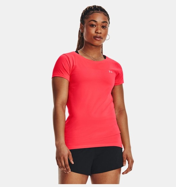 Pembe Kadın UA Tech Mesh Kısa Kollu T-shirt