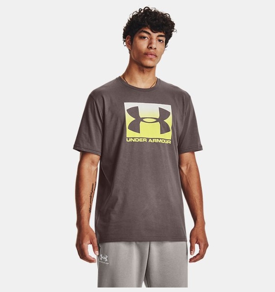 Gri Erkek UA Boxed Sportstyle Kısa Kollu T-shirt