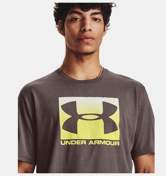 Gri Erkek UA Boxed Sportstyle Kısa Kollu T-shirt