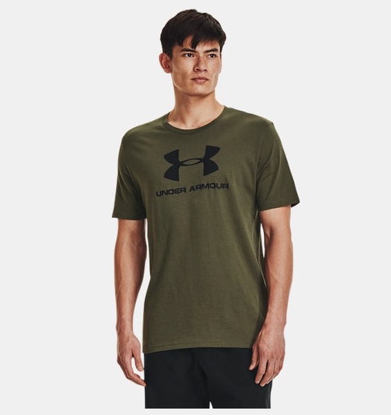 Yeşil Erkek UA Sportstyle Logo Kısa Kollu T-shirt