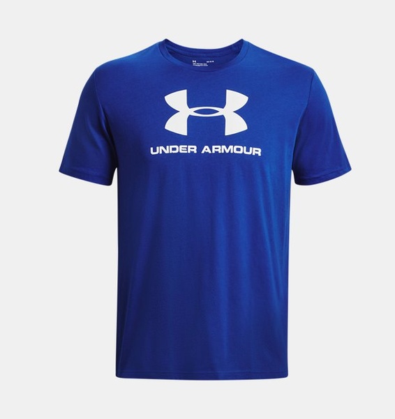 Mavi Erkek UA Sportstyle Logo Kısa Kollu T-shirt