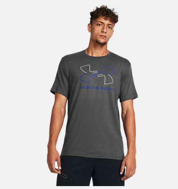 Erkek UA GL Foundation Update Kısa Kollu T-shirt Gri