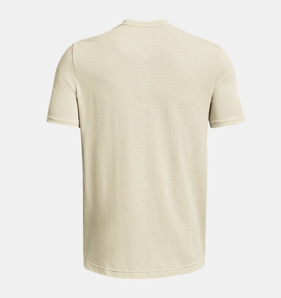 Bej Erkek UA Vanish Dikişsiz Grid Kısa Kollu T-shirt