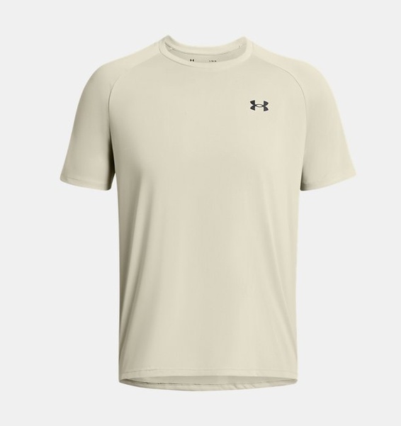 Bej Erkek UA Tech 2.0 Kısa Kollu T-shirt