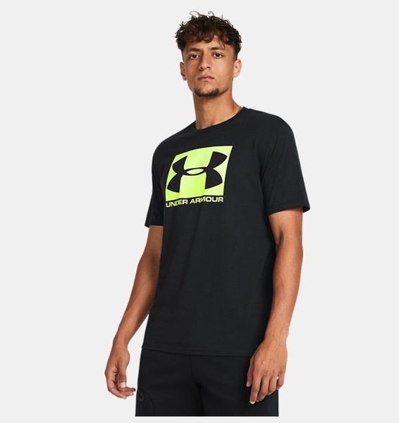 Siyah Erkek UA Boxed Sportstyle Kısa Kollu T-shirt