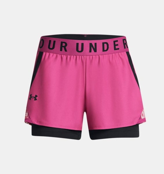 Pembe Kadın UA Play Up 2-in-1 Şort
