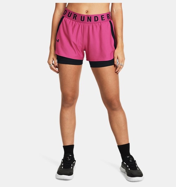 Pembe Kadın UA Play Up 2-in-1 Şort