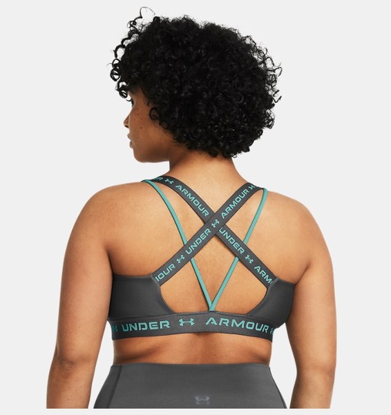 Gri Kadın UA Crossback Low Spor Sütyeni