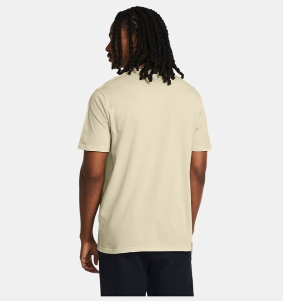 Bej Erkek UA ABC Camo Boxed Logo Kısa Kollu T-shirt