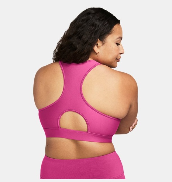 Pembe Kadın HeatGear® Armour Mid Padless Spor Sütyeni