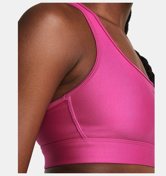 Pembe Kadın HeatGear® Armour Mid Padless Spor Sütyeni