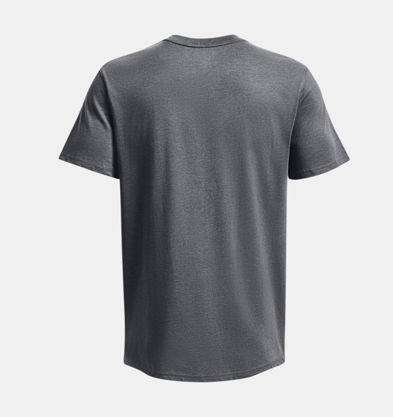 Gri Erkek UA LOGO EMB Heavyweight Kısa Kollu T-shirt