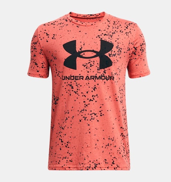 Pembe Erkek Çocuk UA Sportstyle Logo Baskılı Kısa Kollu