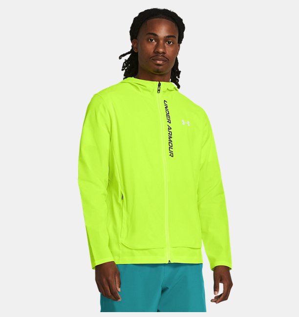 Erkek UA Outrun the Storm Ceket Neon Sarı