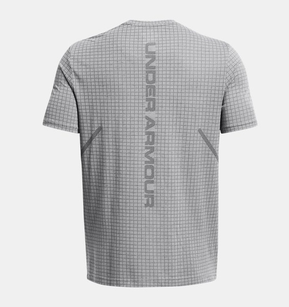 Gri Erkek UA Vanish Dikişsiz Grid Kısa Kollu T-shirt