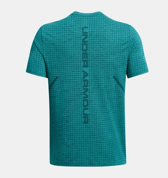 Petrol Yeşili Erkek UA Vanish Dikişsiz Grid Kısa Kollu T-shirt