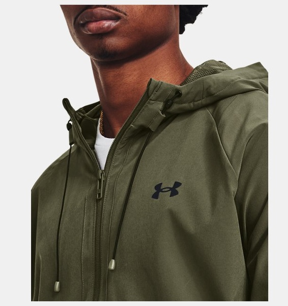 Haki Erkek UA Stretch Dokuma Rüzgarlık