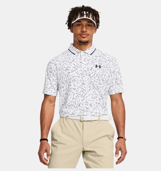 Beyaz Erkek UA Serin Tutan  Verge Polo