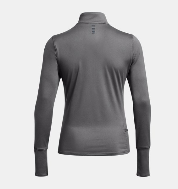 Gri Kadın UA Launch Pro Yarım Fermuarlı Uzun Kollu T-shirt