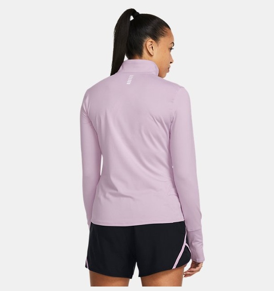 Mor Kadın UA Launch Pro Yarım Fermuarlı Uzun Kollu T-shirt