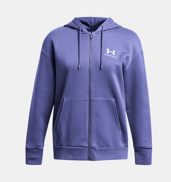 Mor Kadın UA Essential Fleece Tam Boy Fermuarlı Üst