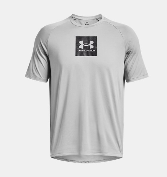 Gri Erkek UA Tech™ Baskılı Fill Kısa Kollu T-shirt