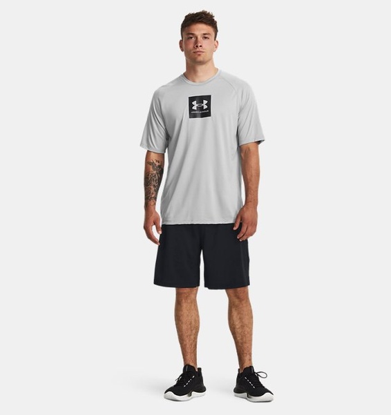 Gri Erkek UA Tech™ Baskılı Fill Kısa Kollu T-shirt